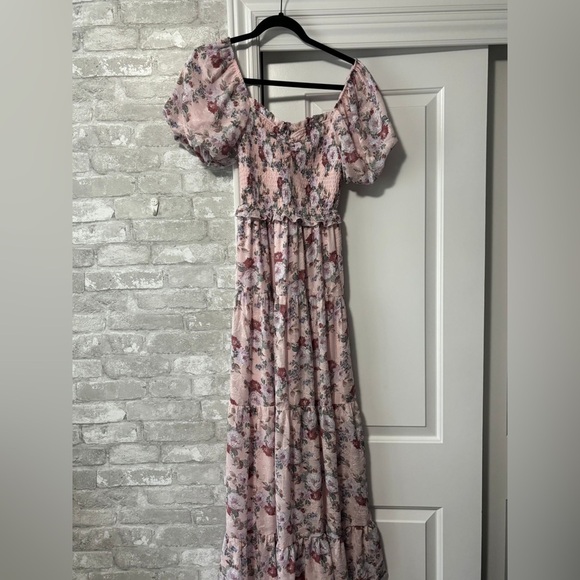 NWT Carmella Floral Smocked Waist Maxi Dress XS long dress - flowy - Picture 7 of 10